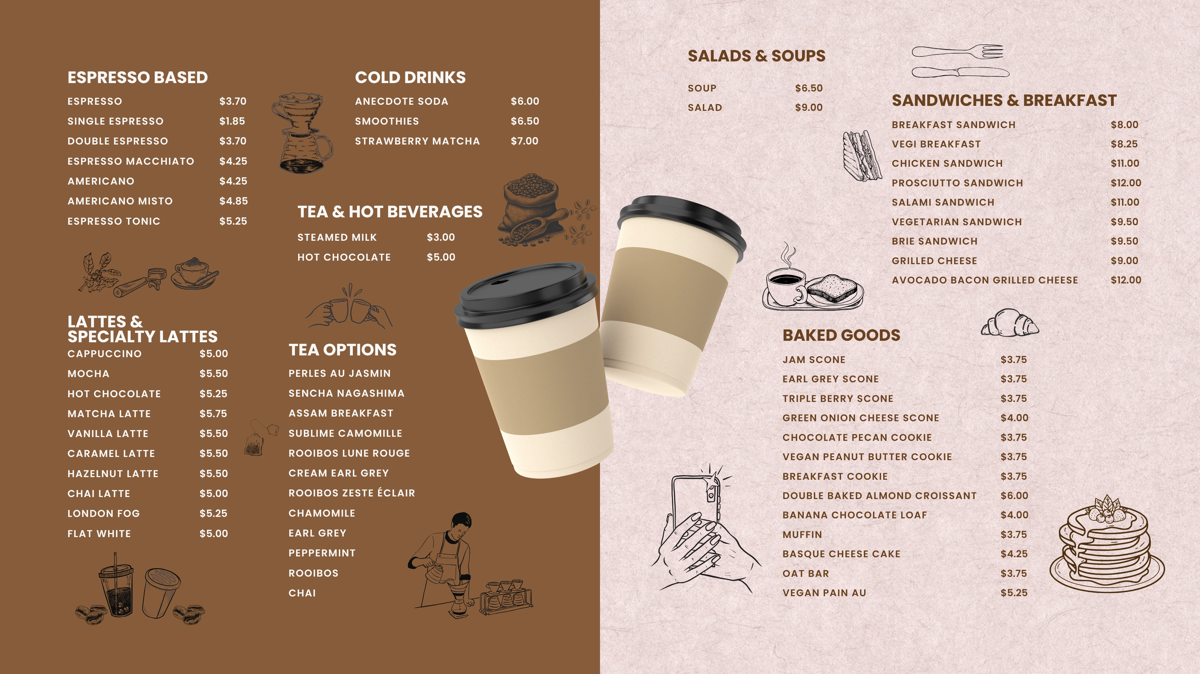 Menu for Laptop screen